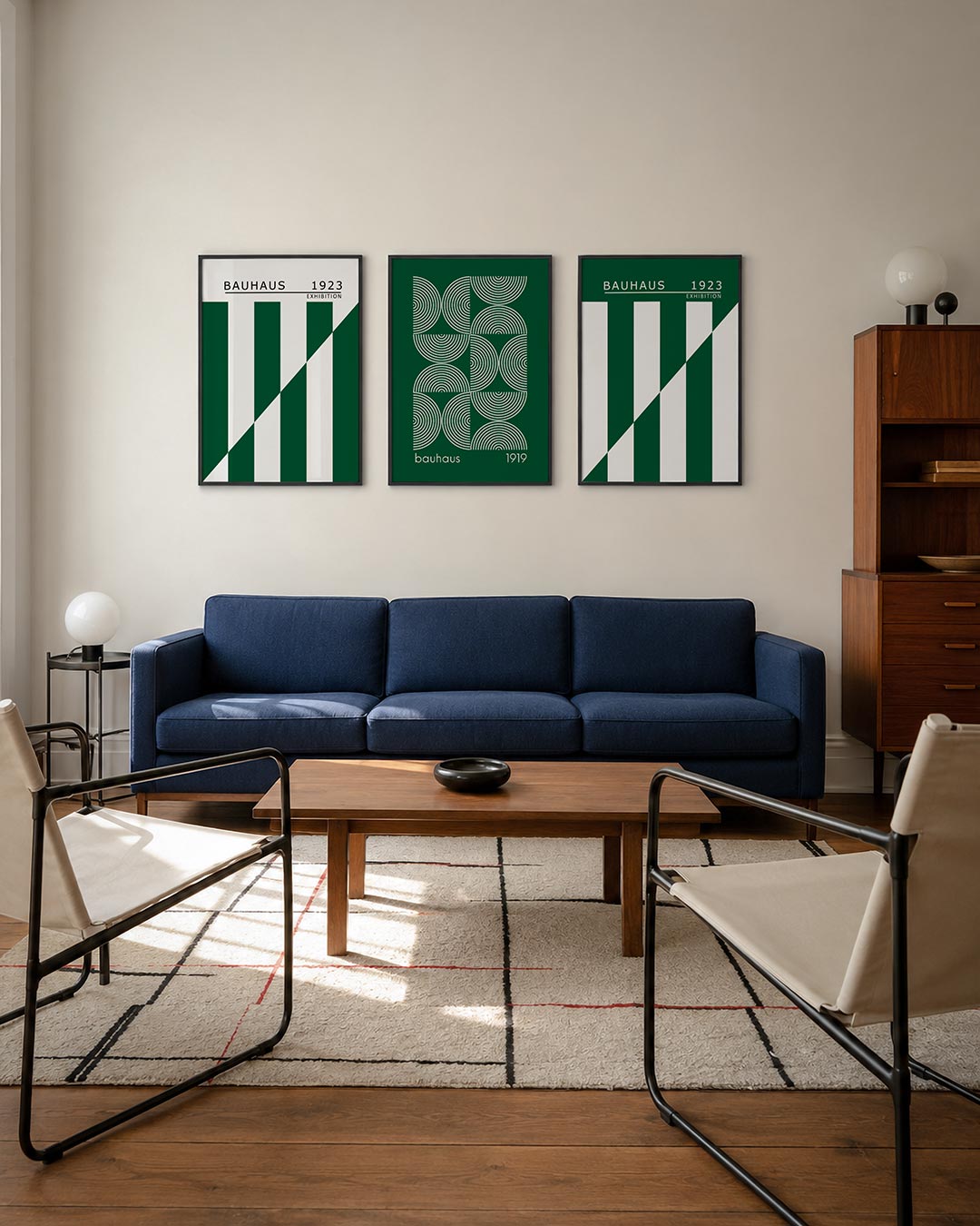 Strakke lijnenspel Posterset