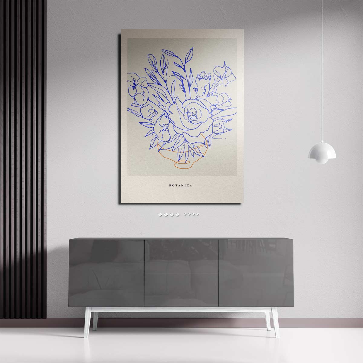 Botanica Bloemenschets Kunstwerk-canvas-dibond-plexiglas-wanddecoratie-WallArtistic