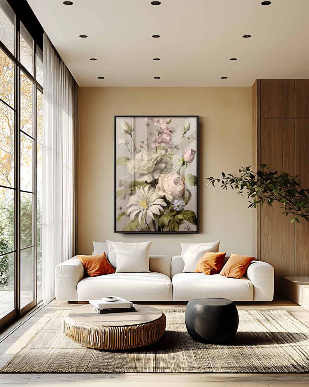 Bloemenpracht Schilderij Kunstwerk-canvas-dibond-plexiglas-wanddecoratie-WallArtistic