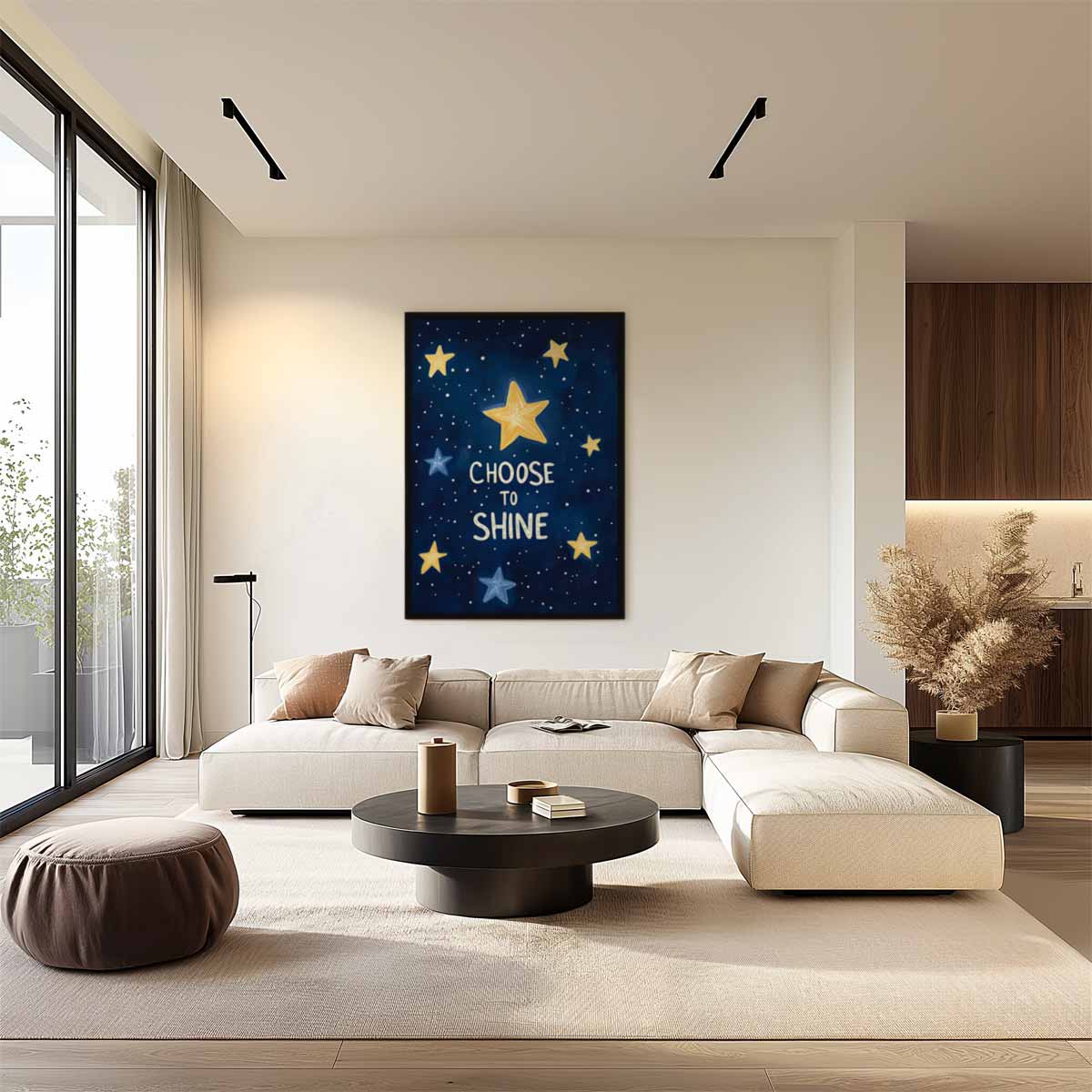 Stralende Sterren Inspiratieposter Kunstwerk-canvas-dibond-plexiglas-wanddecoratie-WallArtistic