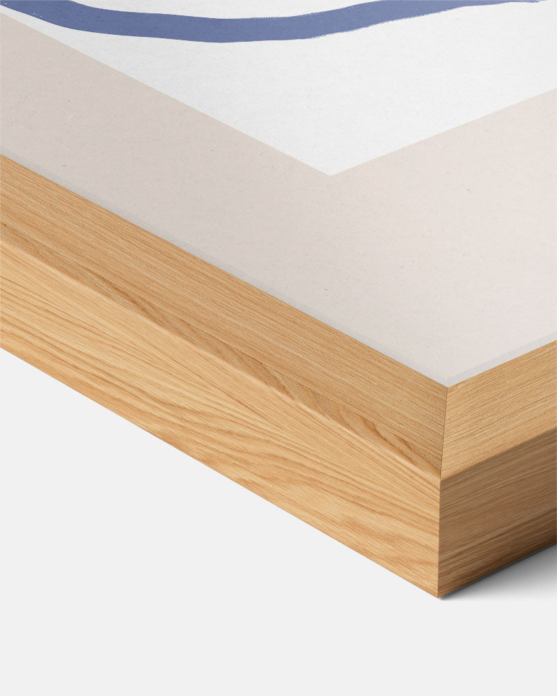 Moderne Blauw Abstractie Poster-WallArtistic