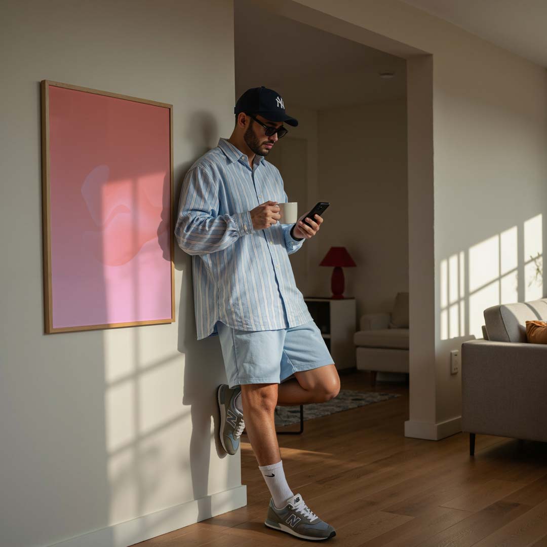 Abstracte Zachte Golven Poster-WallArtistic