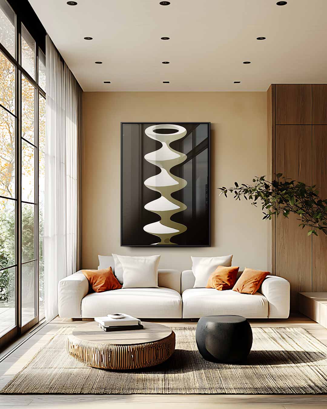 Abstracte Golfvaas Kunstwerk-canvas-dibond-plexiglas-wanddecoratie-WallArtistic