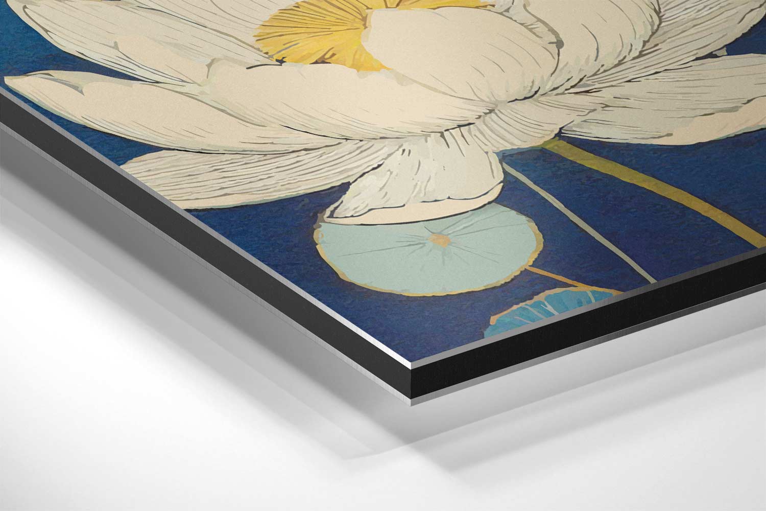 Blauwe Lotus Dromen Kunstwerk-canvas-dibond-plexiglas-wanddecoratie-WallArtistic