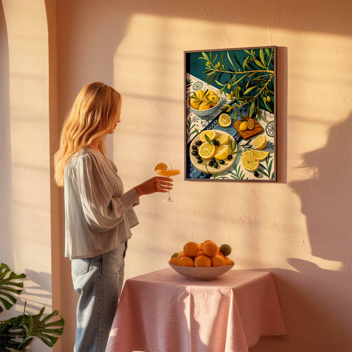 Mediterraans Tafereel Wanddecoratie Poster