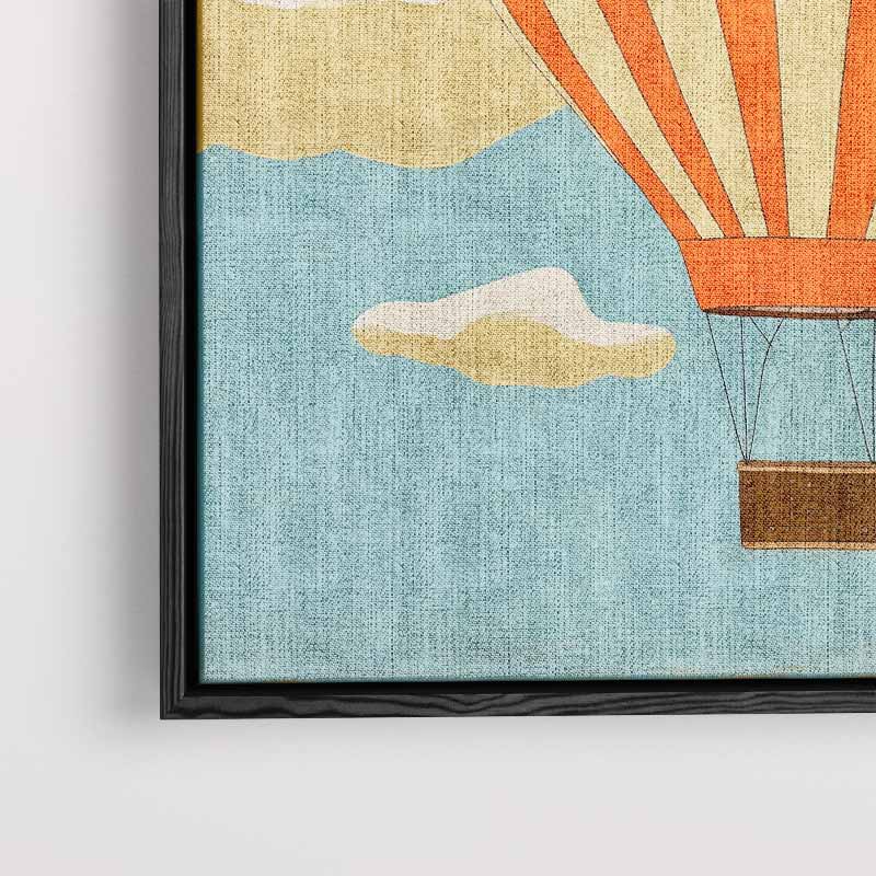 Vrolijke Luchtballon Kunstwerk-canvas-dibond-plexiglas-wanddecoratie-WallArtistic