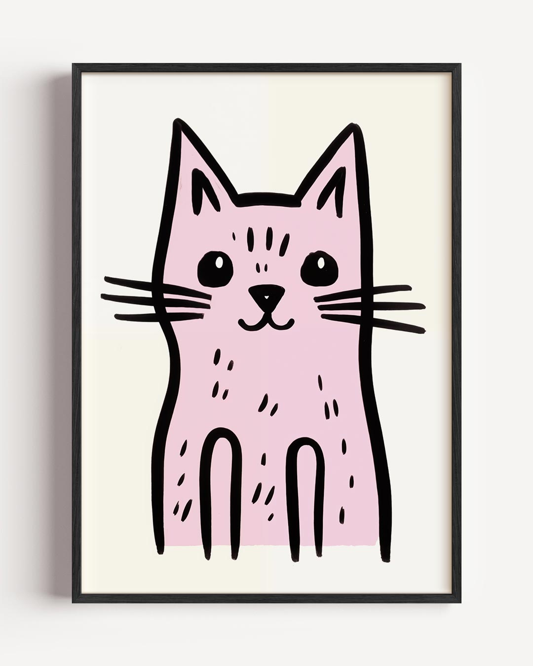 Schattige Roze Kattenposter-WallArtistic