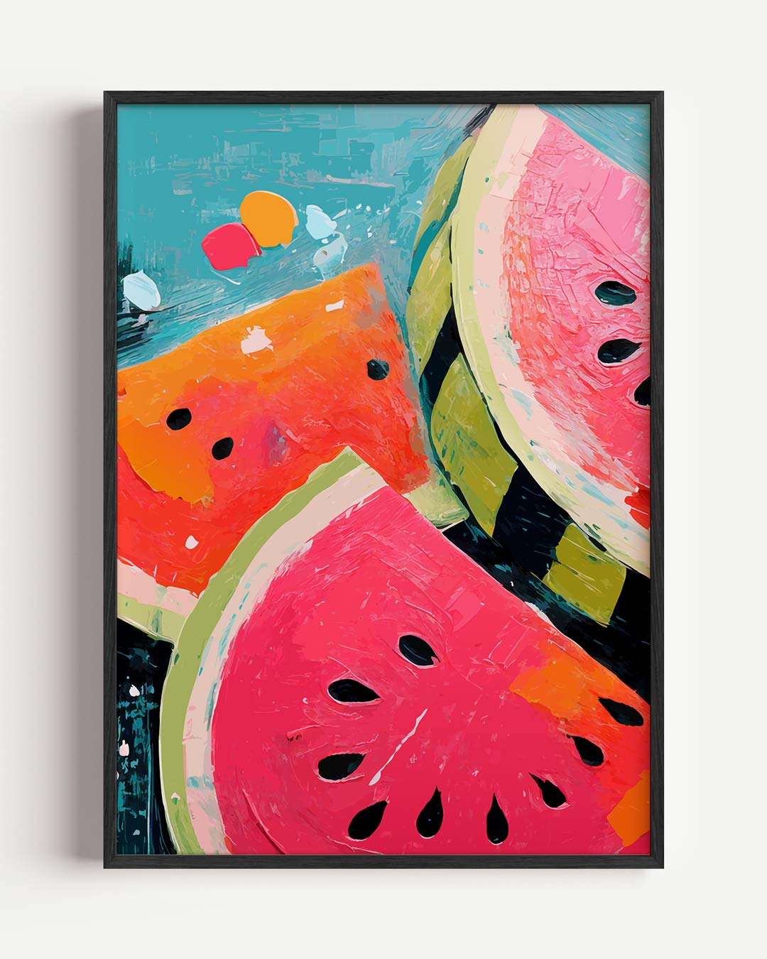 Vrolijke Watermeloen Kunstposter-WallArtistic