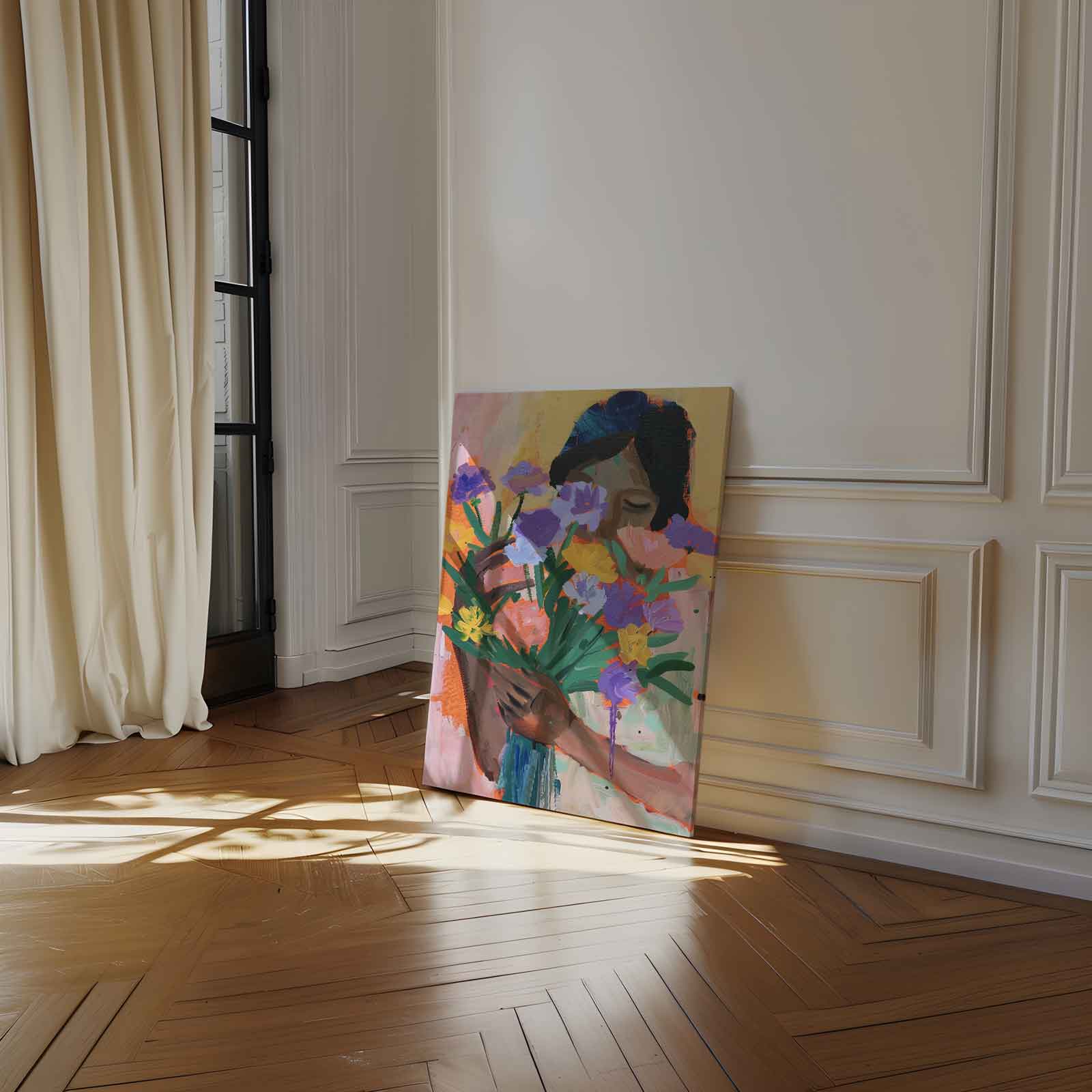 Bloemenliefde Kunstwerk-canvas-dibond-plexiglas-wanddecoratie-WallArtistic