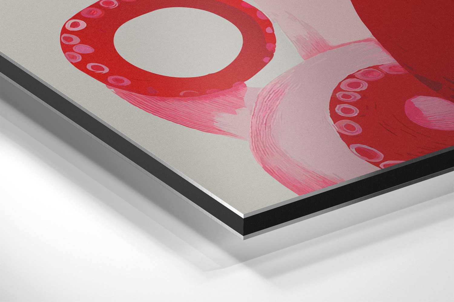 Vurige Tentakeldans Kunstwerk-canvas-dibond-plexiglas-wanddecoratie-WallArtistic