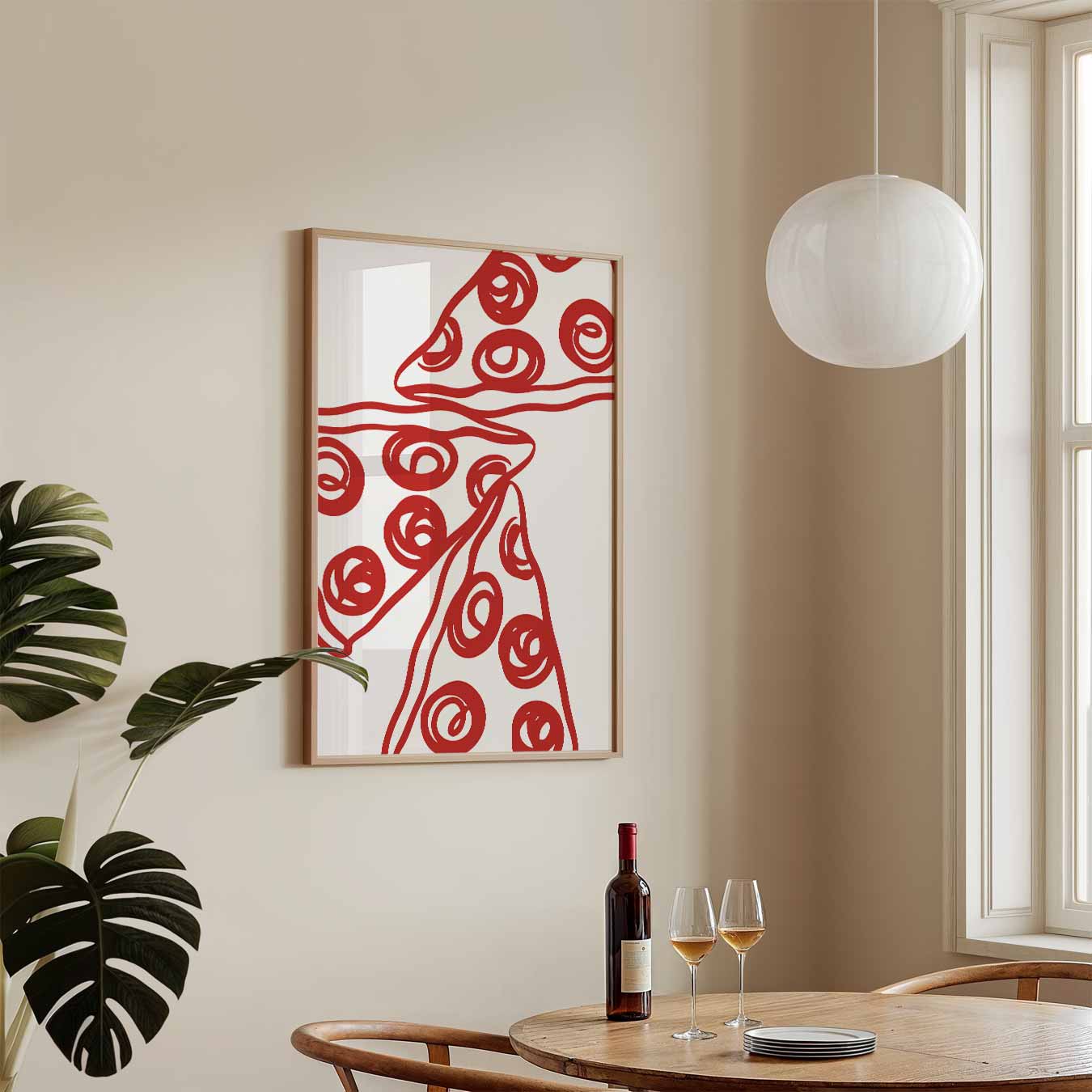 Abstract Red Swirls Poster-WallArtistic