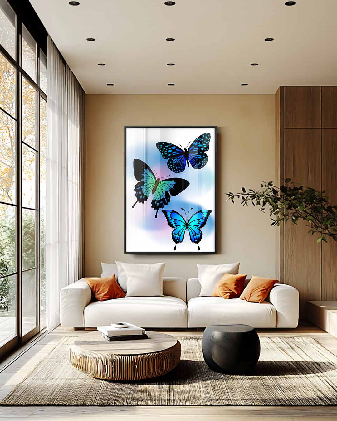 Vlinders in Beweging Kunstwerk-canvas-dibond-plexiglas-wanddecoratie-WallArtistic