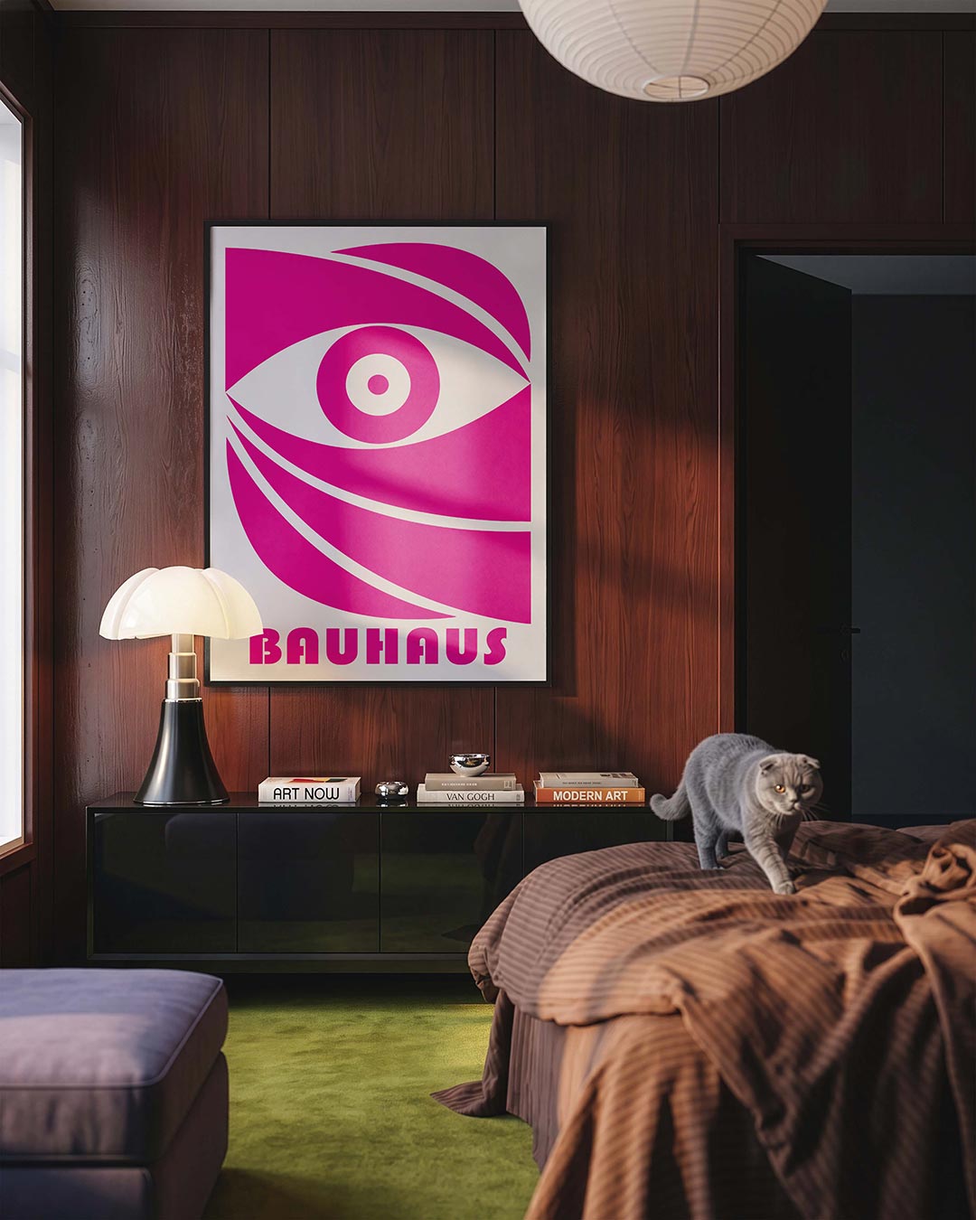 Oogvorm en lijnen Poster