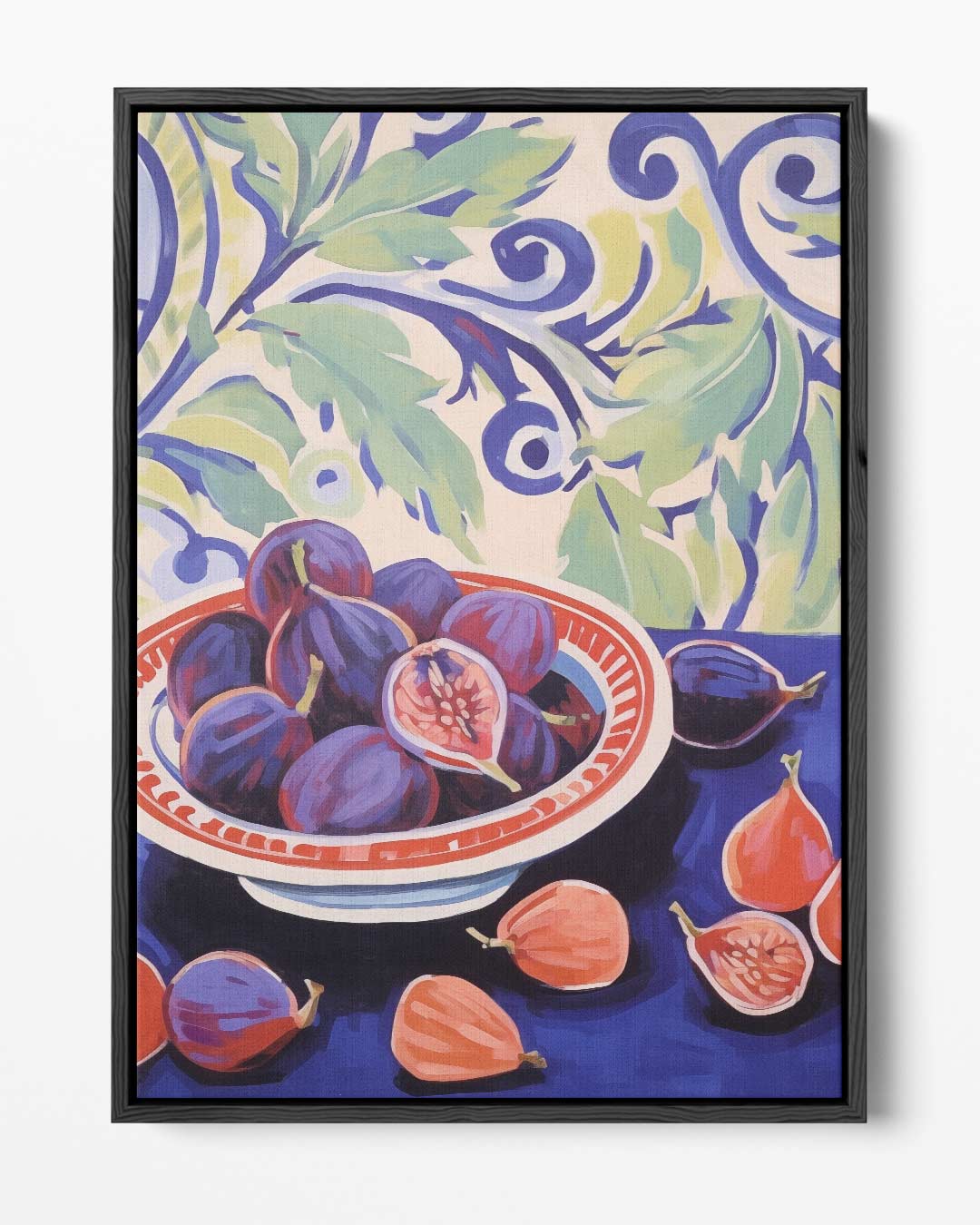 Kleurrijk Stilleven met Vijgen Kunstwerk-canvas-dibond-plexiglas-wanddecoratie-WallArtistic