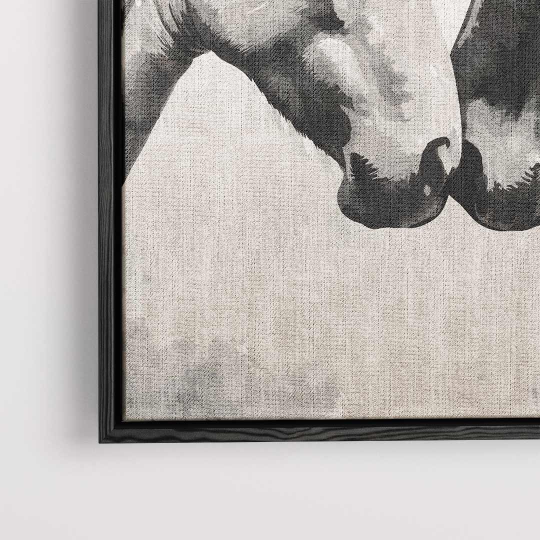 Vriendschap van Paarden Kunstwerk-canvas-dibond-plexiglas-wanddecoratie-WallArtistic
