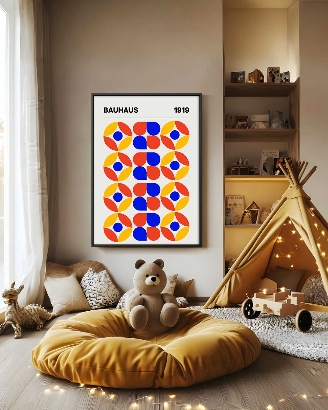 Bauhaus Geometrische Poster Kunstwerk-canvas-dibond-plexiglas-wanddecoratie-WallArtistic