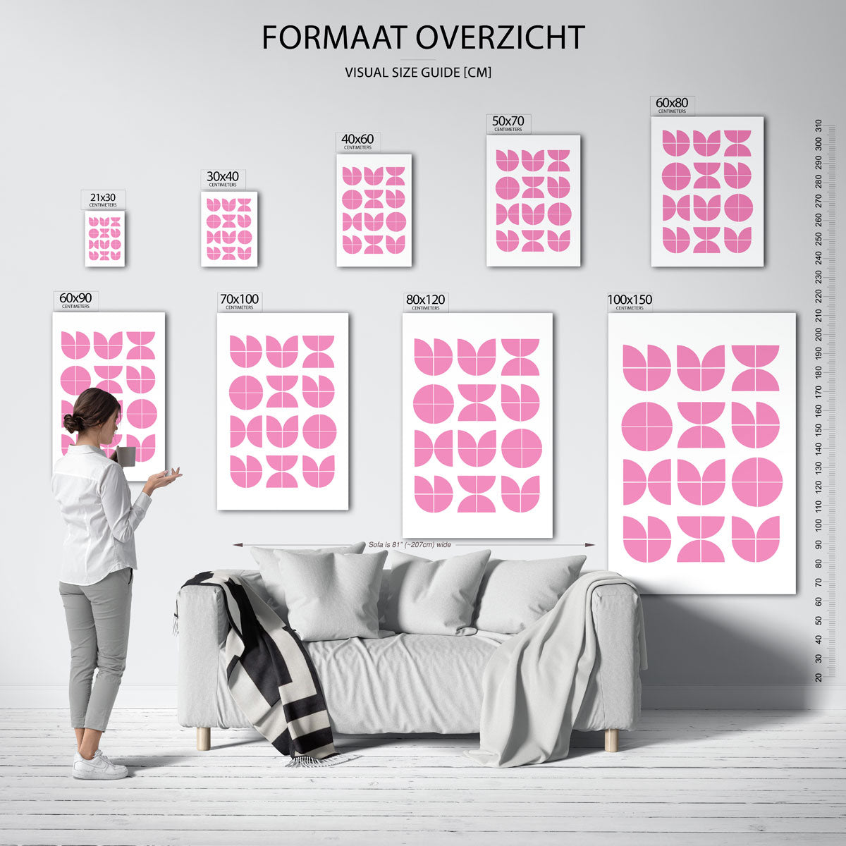 Vormritme en kleur Poster