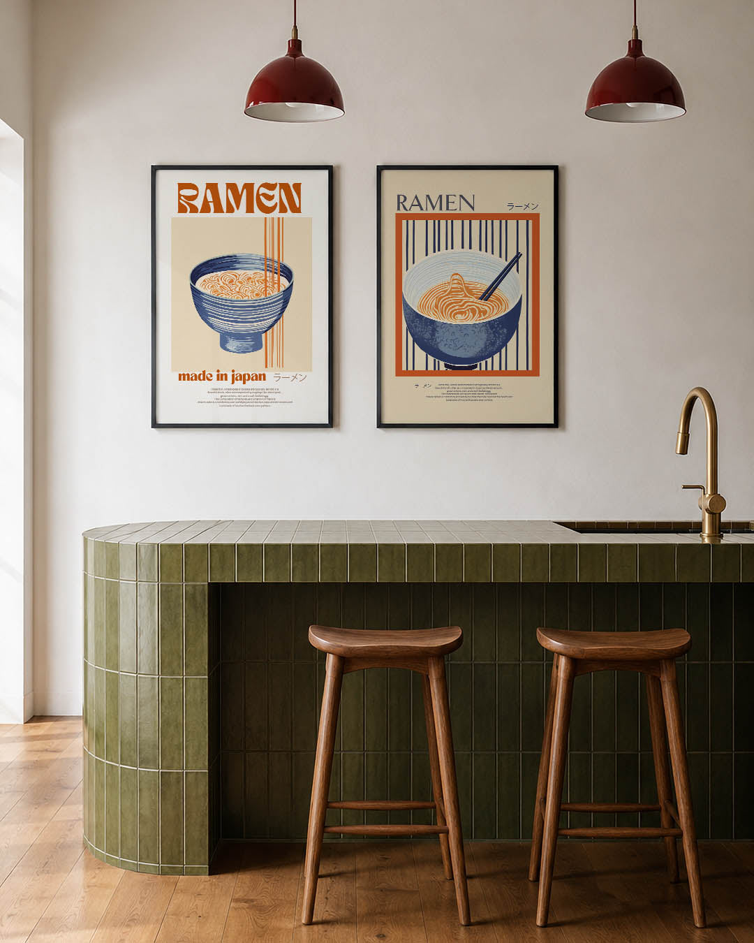 Kleurrijke kompositie Posterset