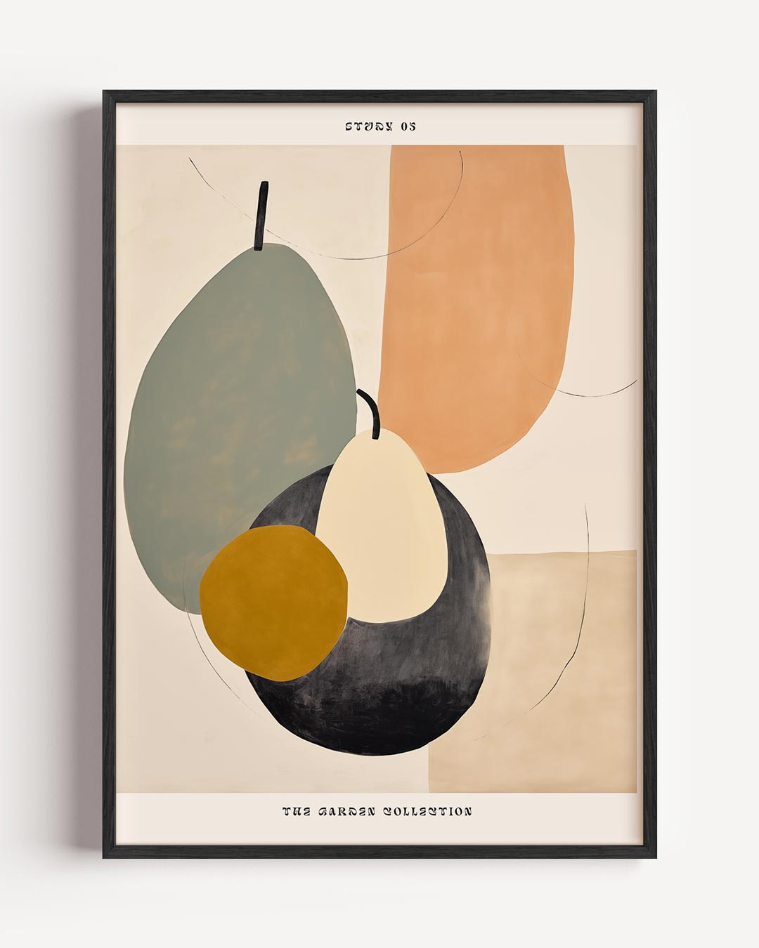 Abstracte Fruitvormen Poster-WallArtistic
