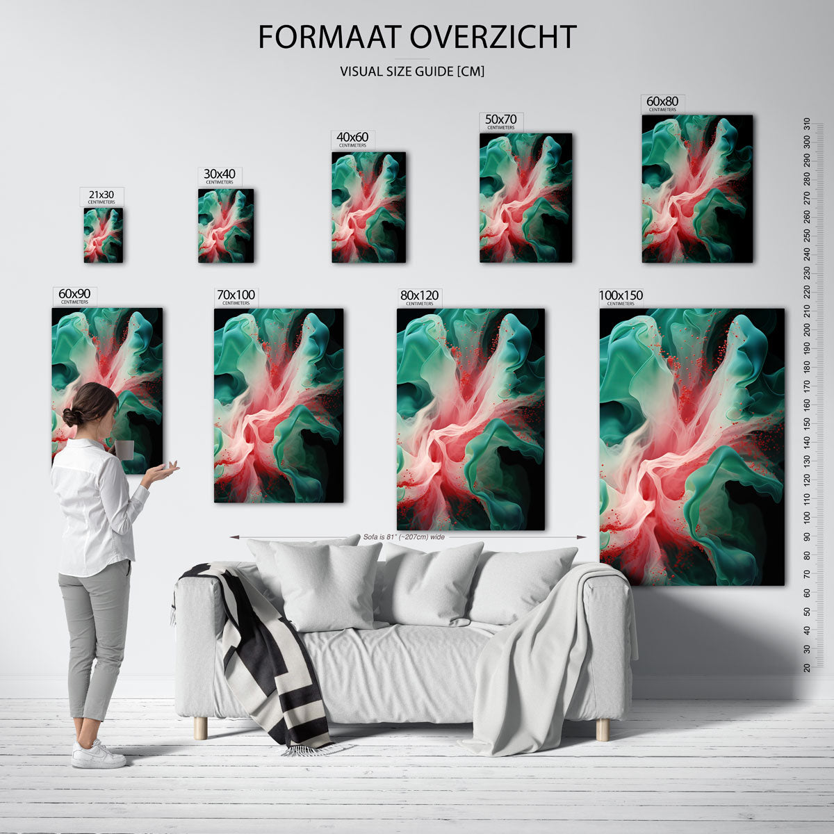 Vloeiende vormen Poster