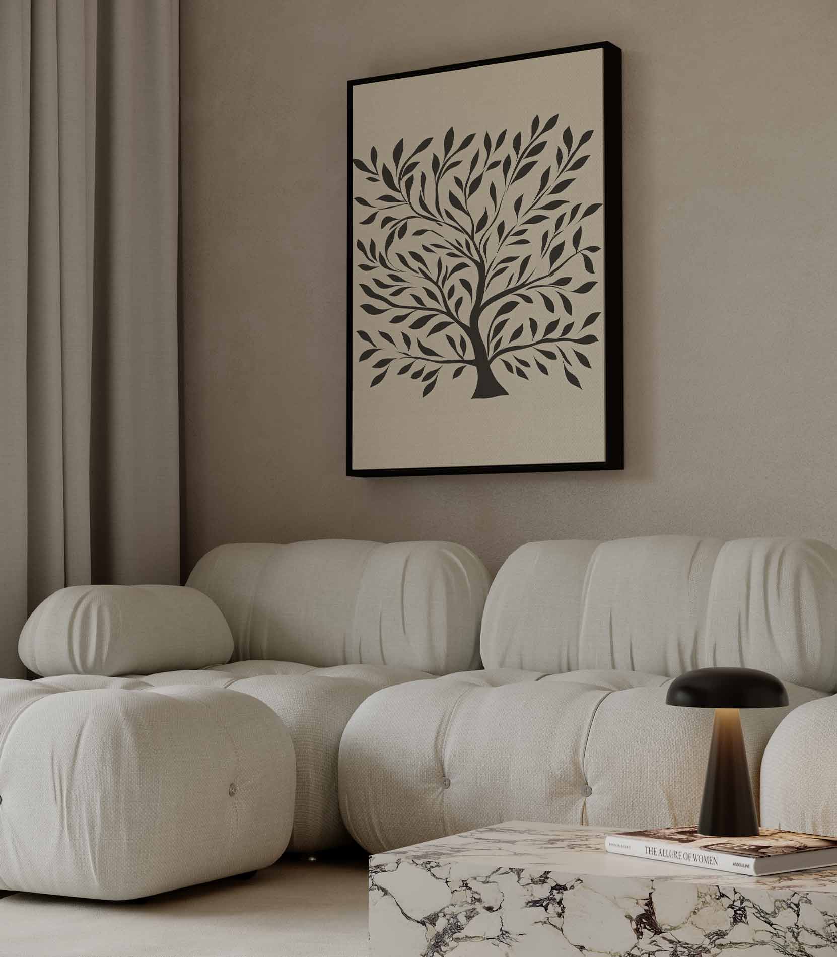 Boom van Sereniteit Kunstwerk-canvas-dibond-plexiglas-wanddecoratie-WallArtistic