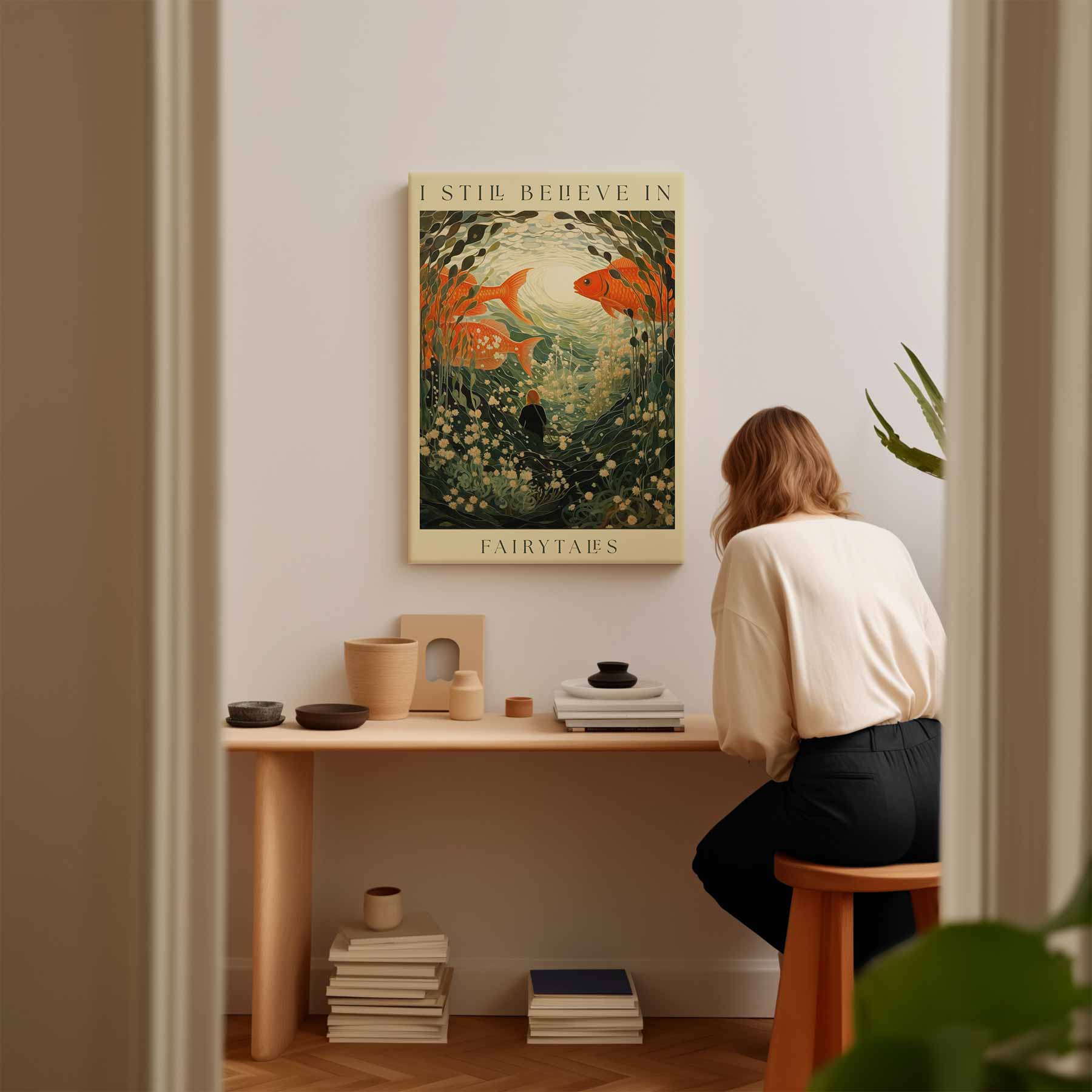 Dromerige Onderwaterwereld Kunstwerk-canvas-dibond-plexiglas-wanddecoratie-WallArtistic