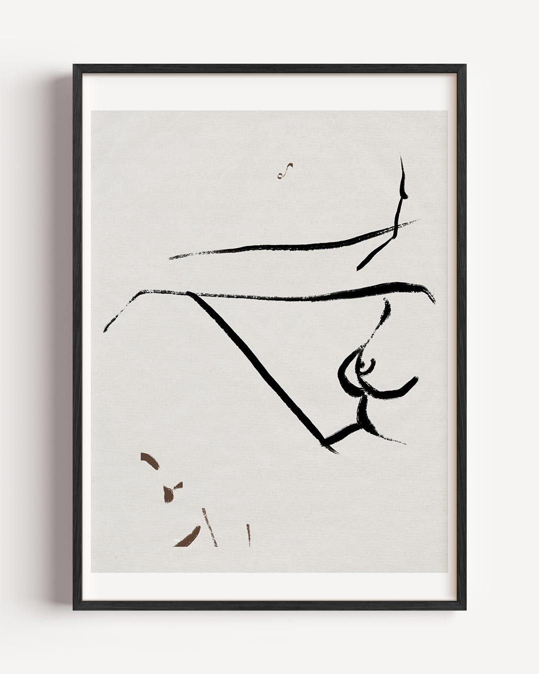 Minimalistische Lichaamslijnen Poster-WallArtistic