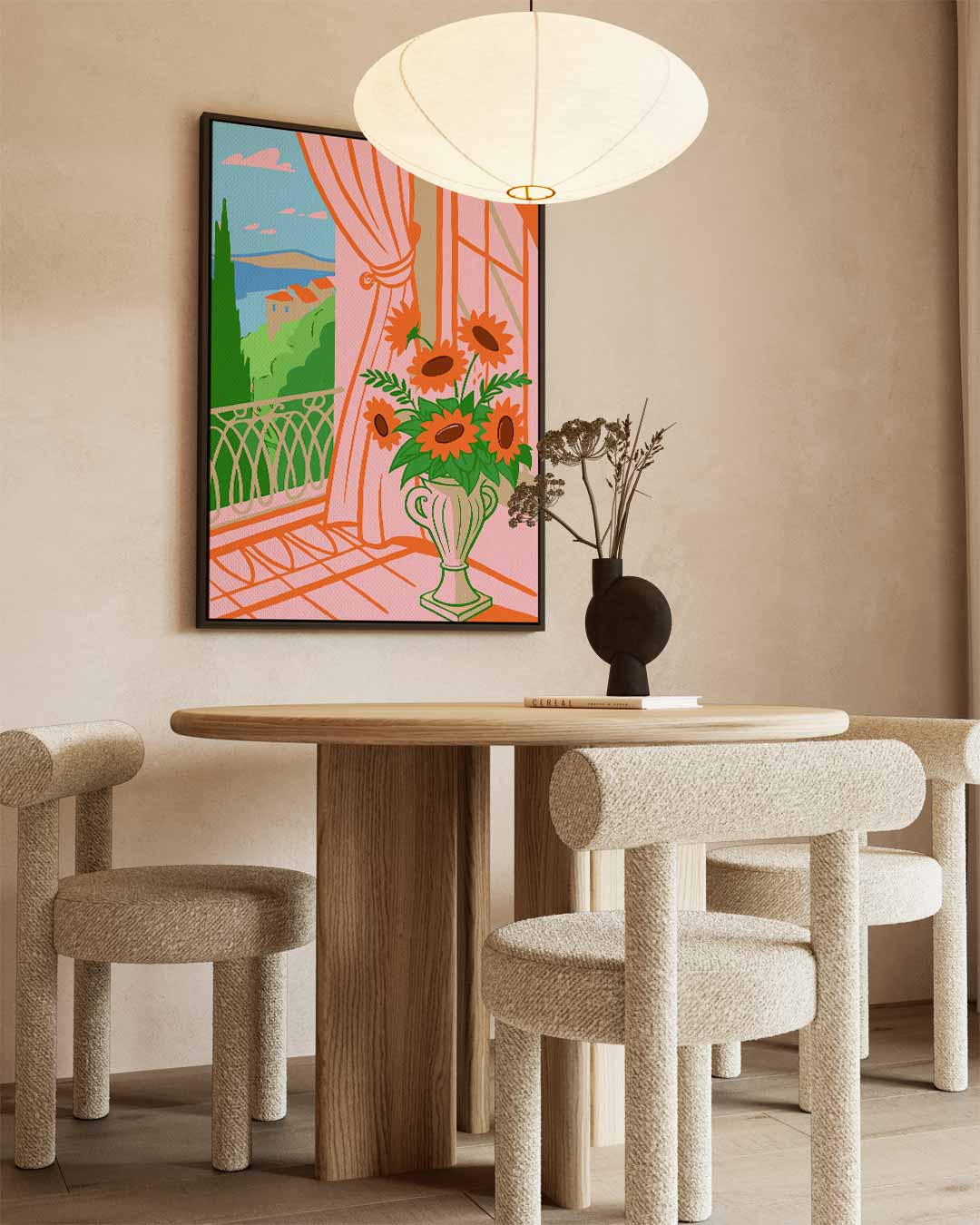 Zomerse Bloemenpracht Kunstwerk-canvas-dibond-plexiglas-wanddecoratie-WallArtistic