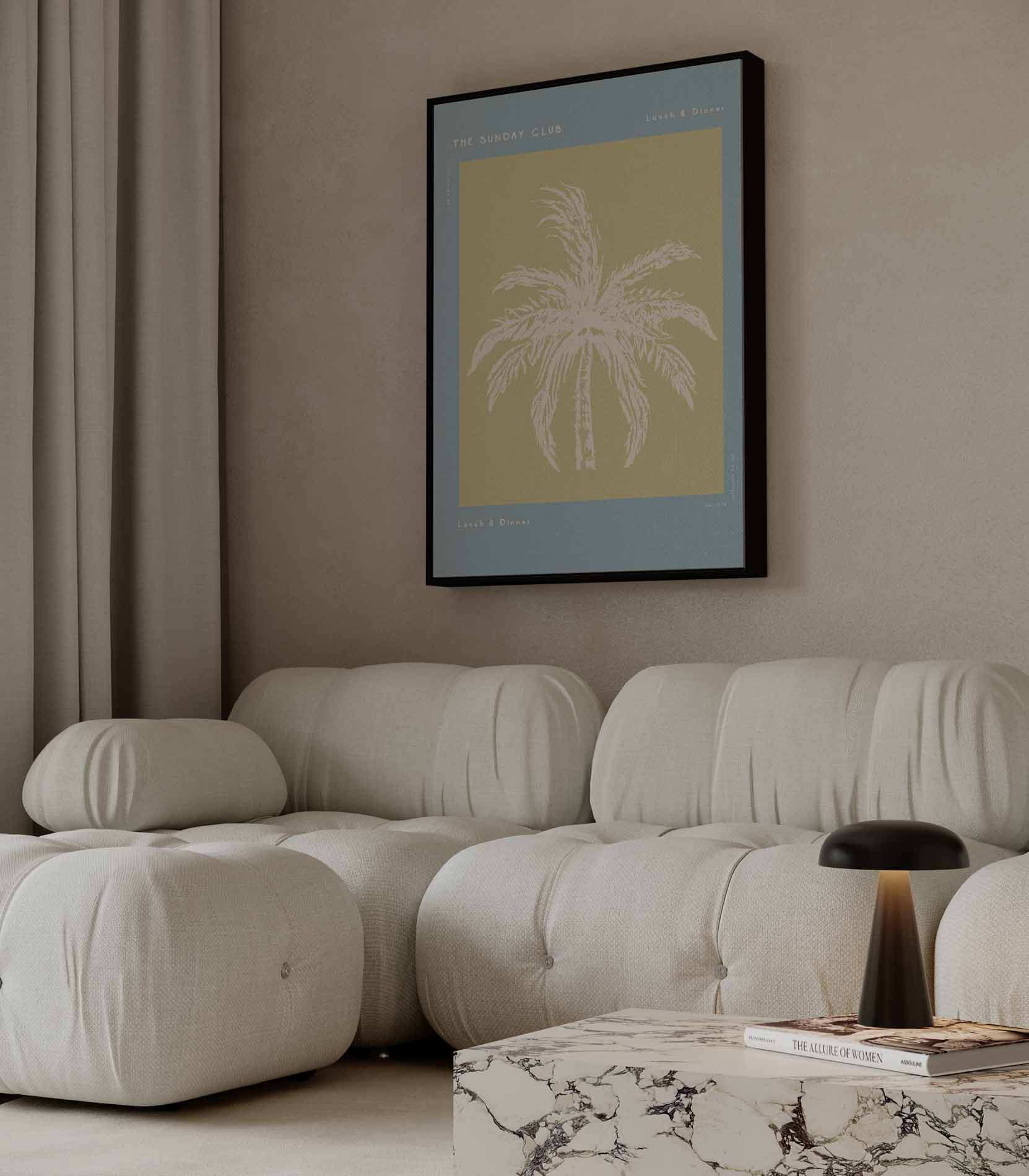 Tropische Palmboom Kunstprint Kunstwerk-canvas-dibond-plexiglas-wanddecoratie-WallArtistic