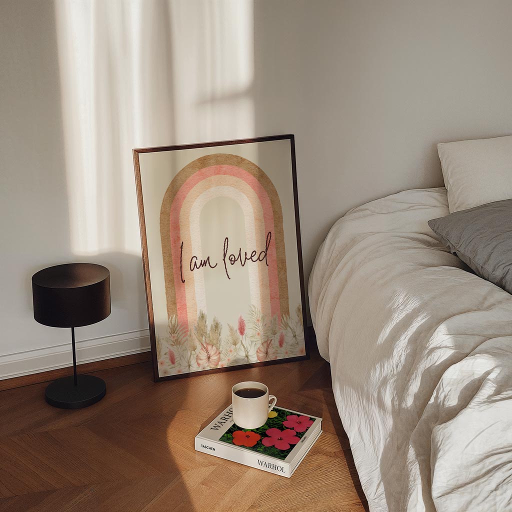 Boho Regenboog Poster met Inspirerende Quote Poster