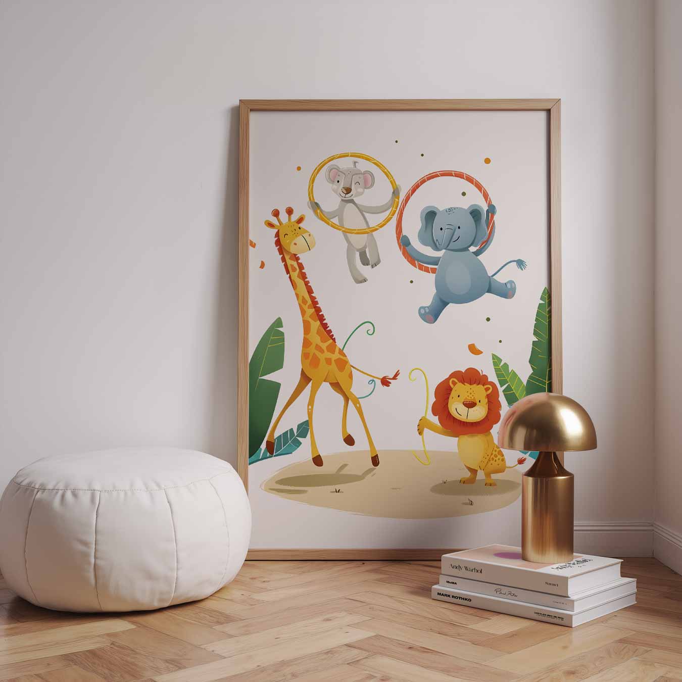 Vrolijke Safari Dieren Poster-WallArtistic