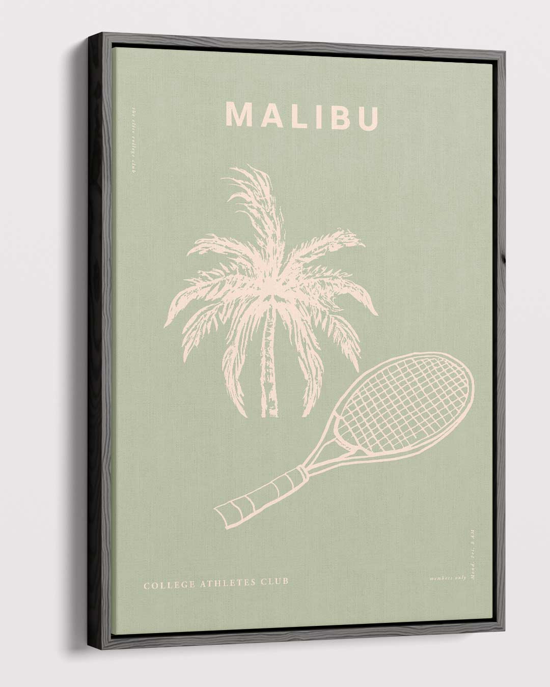 Malibu Tennis Avontuur Kunstwerk-canvas-dibond-plexiglas-wanddecoratie-WallArtistic