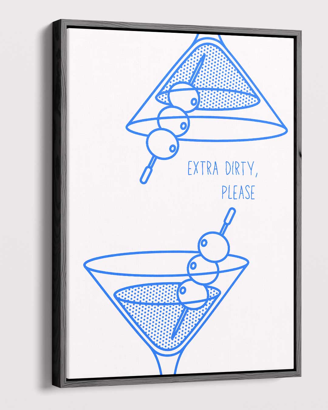 Martini Illustratie Extra Dirty Kunstwerk-canvas-dibond-plexiglas-wanddecoratie-WallArtistic