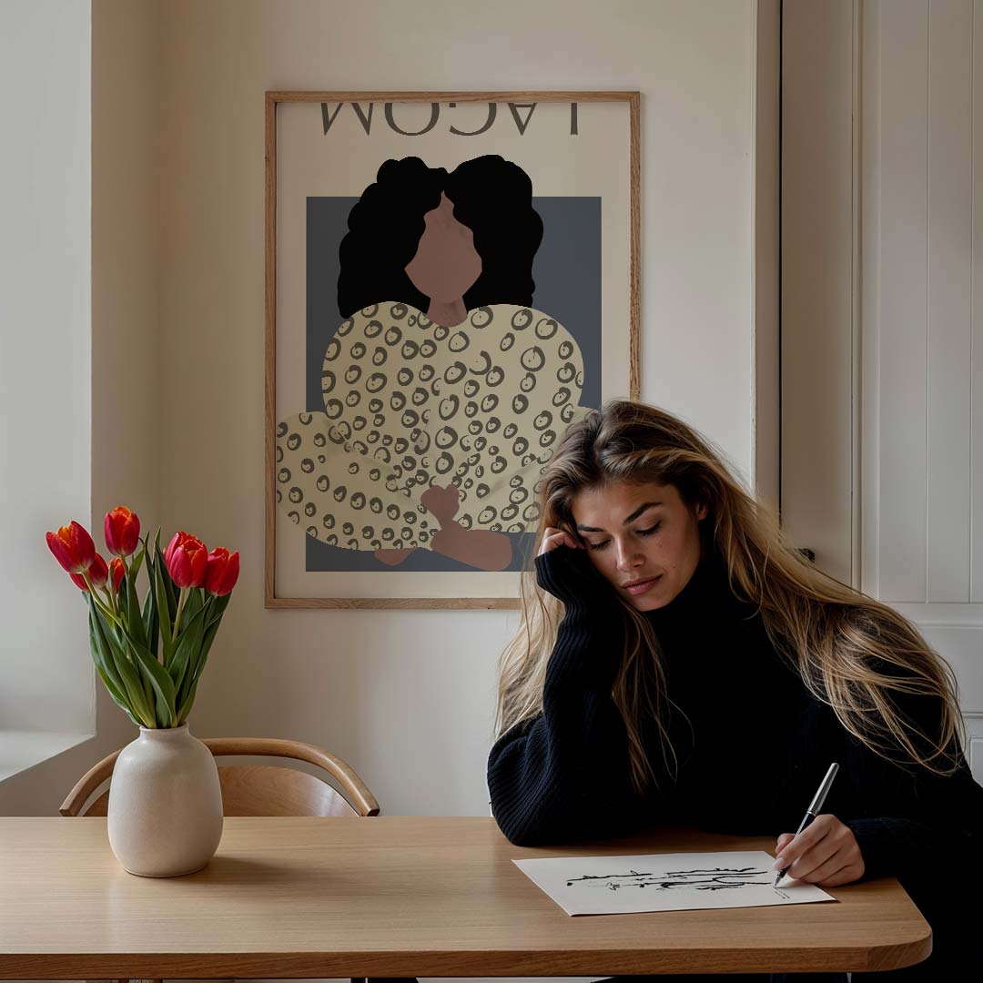 Vrouwelijke Energie Illustratie Poster-WallArtistic