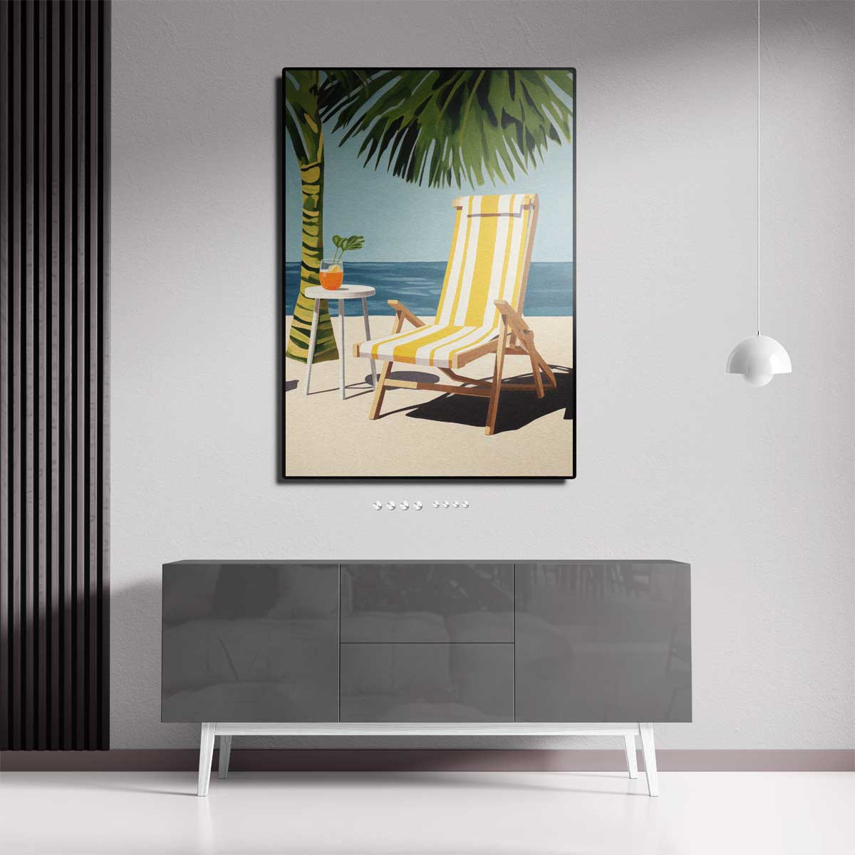 Zomerdag aan het Strand Kunstwerk-canvas-dibond-plexiglas-wanddecoratie-WallArtistic