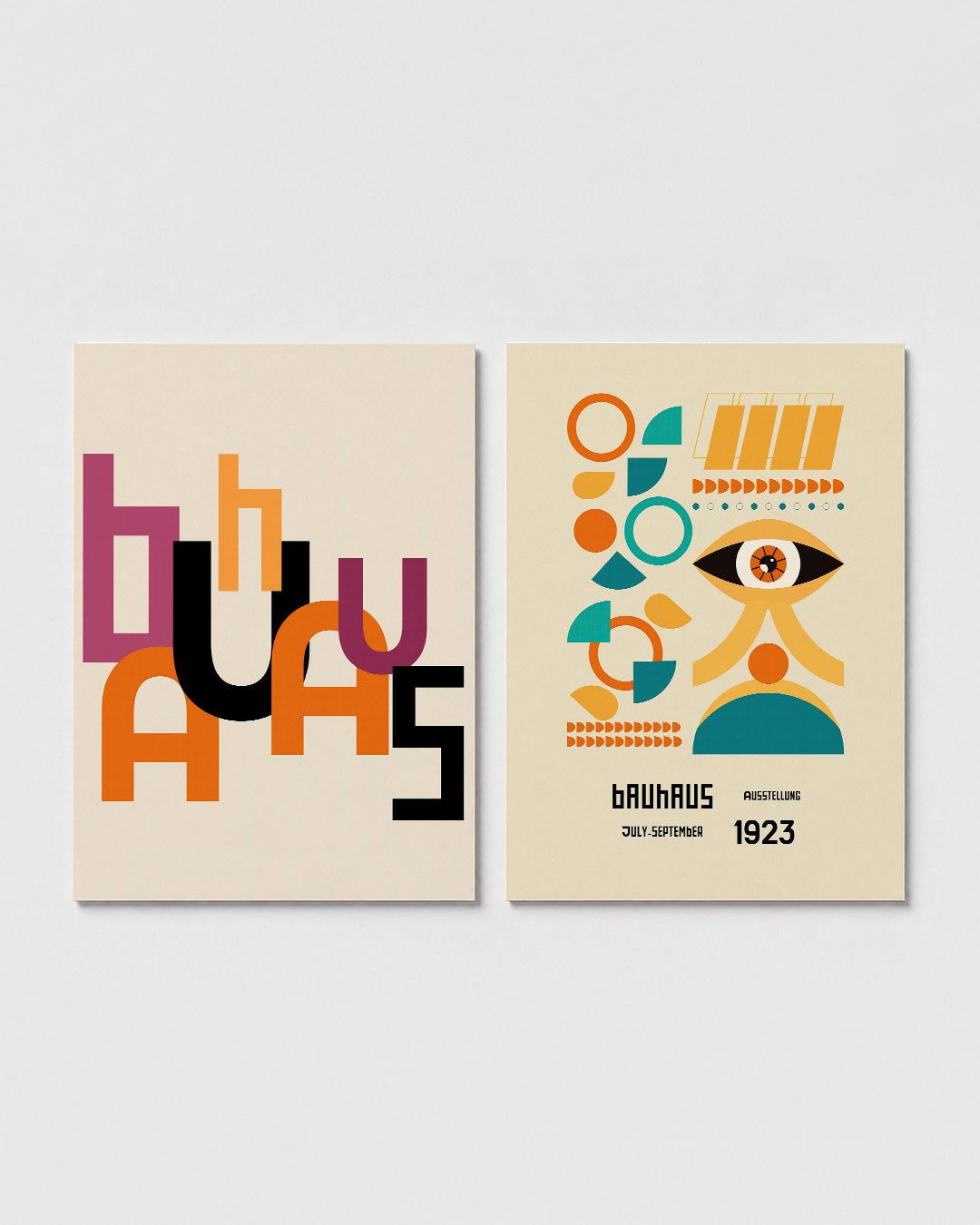 Kleurrijke typografie Posterset