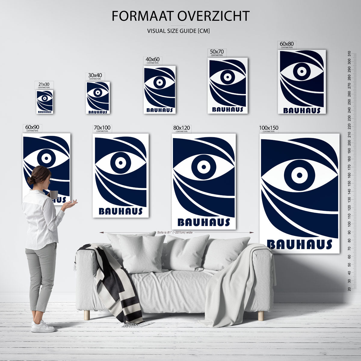 Oog en lijnen Poster