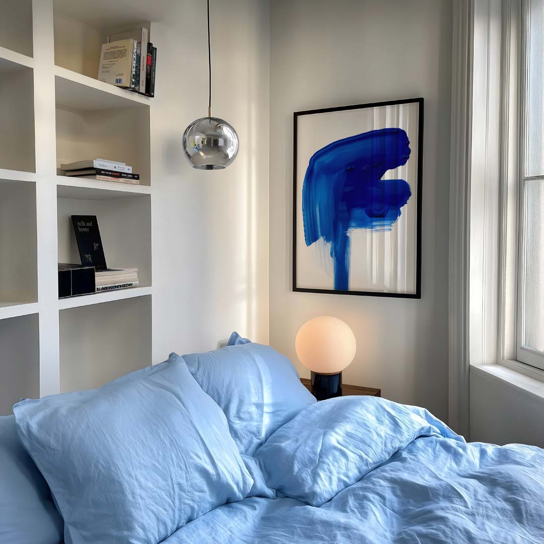 Artistieke Blauwe Abstractie Poster-WallArtistic