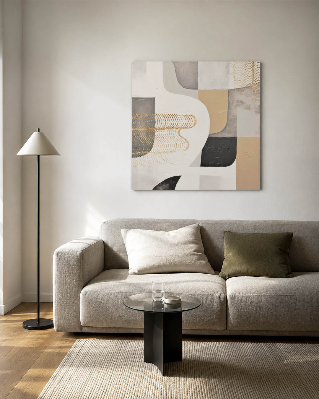 Organische vormen compositie Kunstwerk