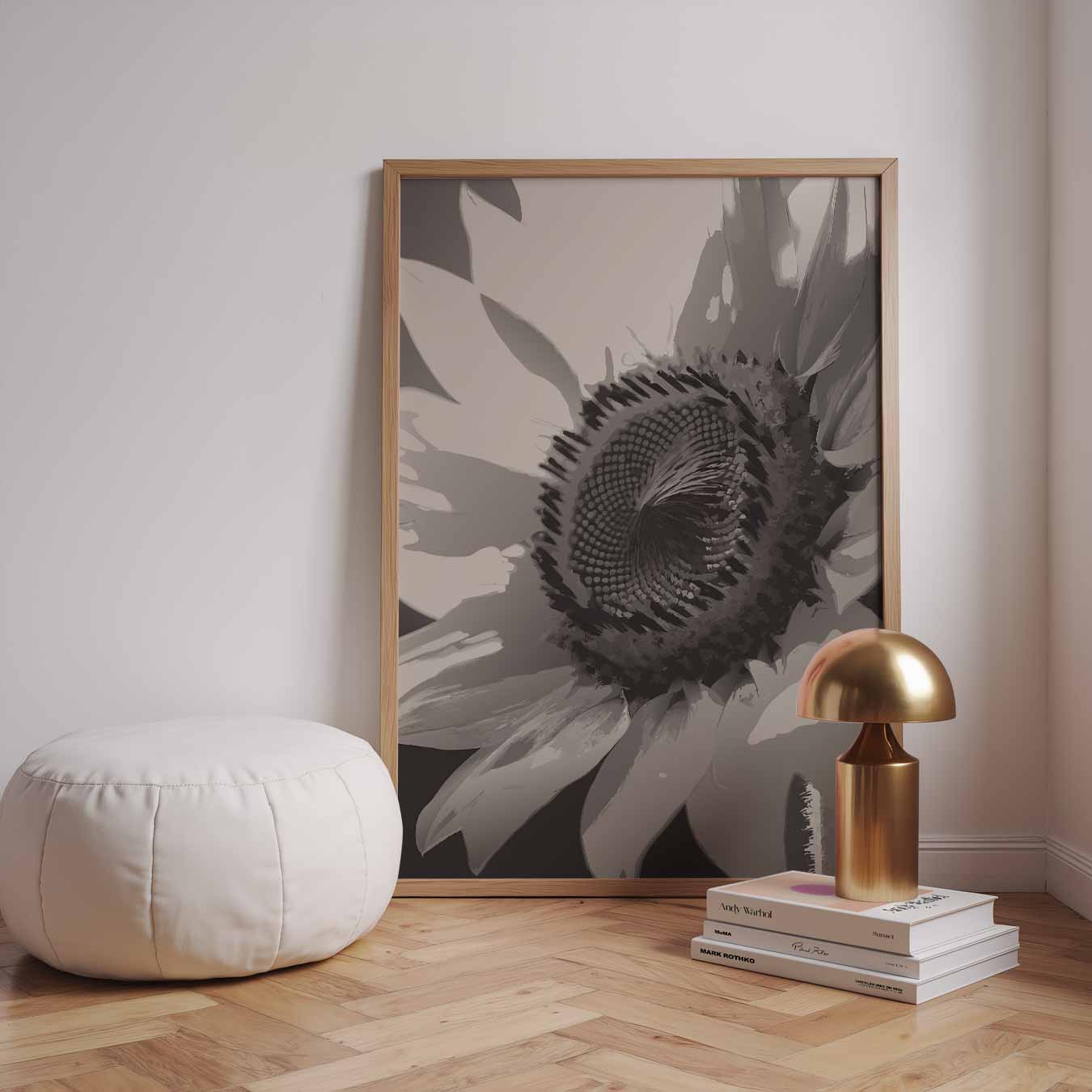 Stijlvolle Zonnebloem Print Poster