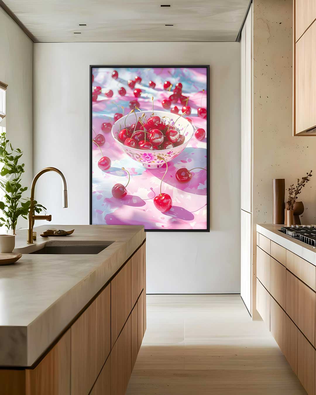 Ode aan de Kersen Kunstwerk-canvas-dibond-plexiglas-wanddecoratie-WallArtistic