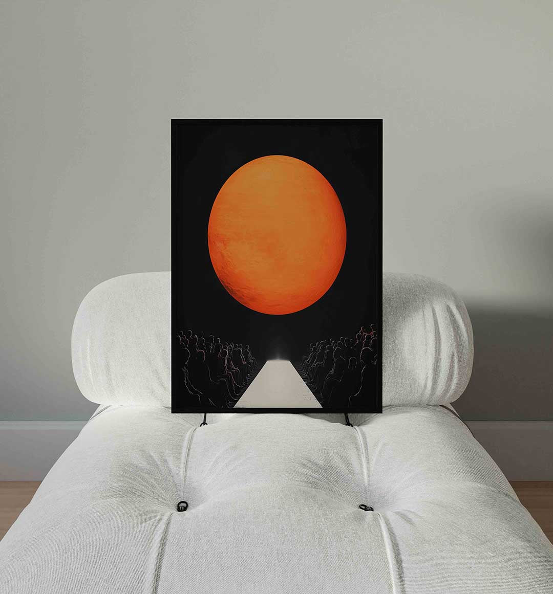 Grote oranje bol Poster