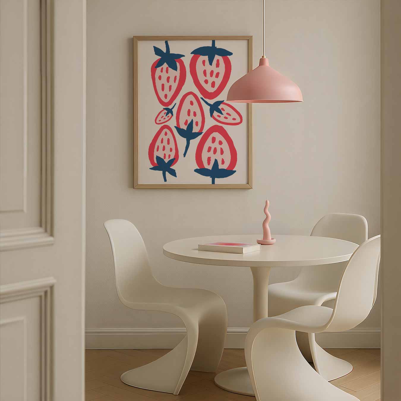 Vrolijke Aardbeien Print Poster