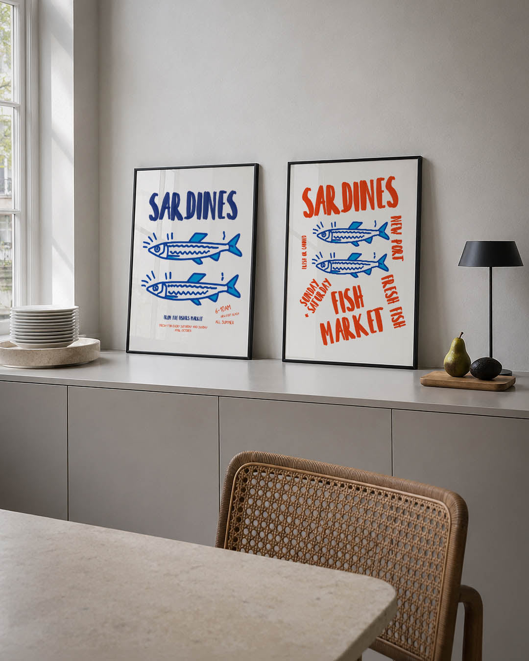 Visuele vissen Posterset