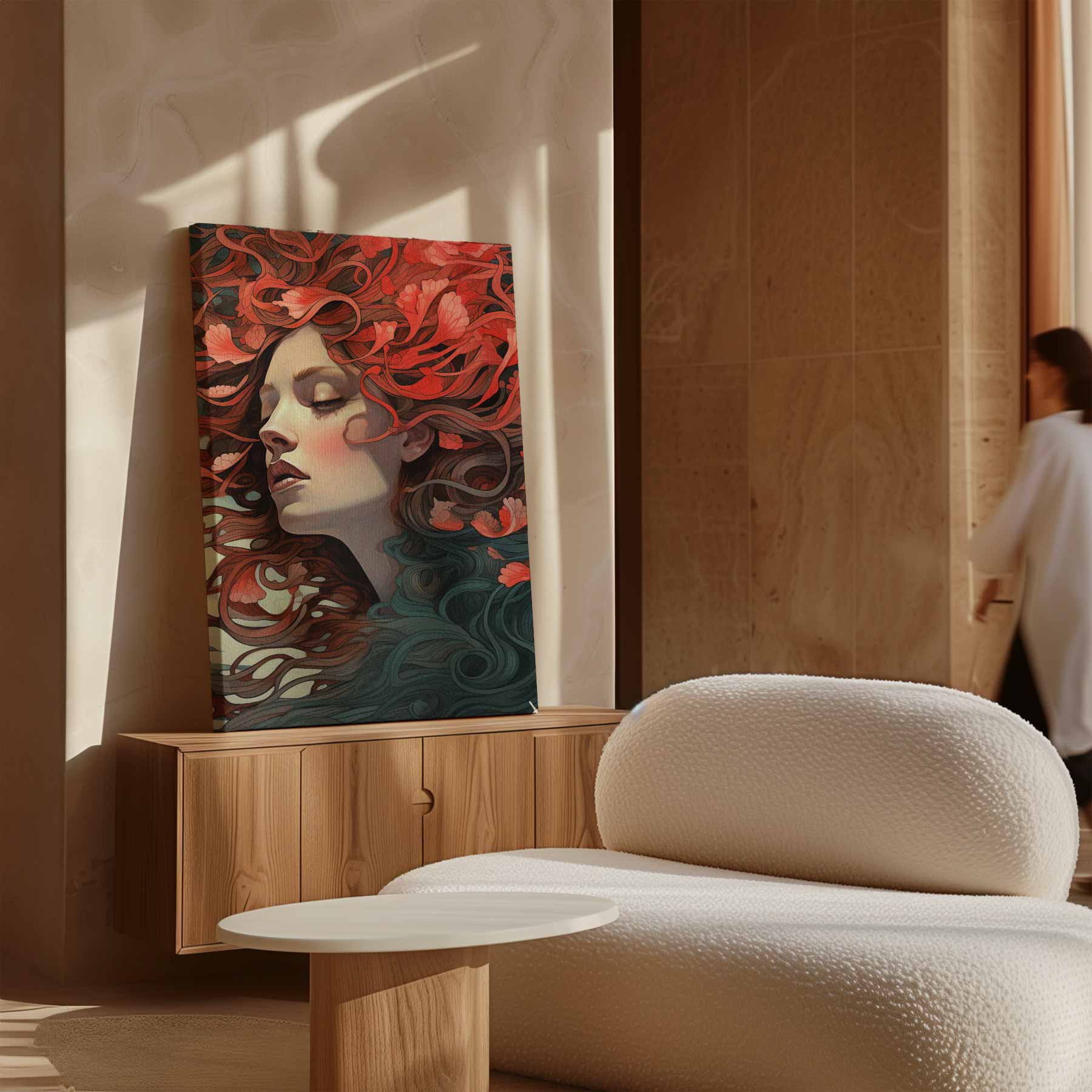 Dromerige Bloemenzee Kunstwerk-canvas-dibond-plexiglas-wanddecoratie-WallArtistic