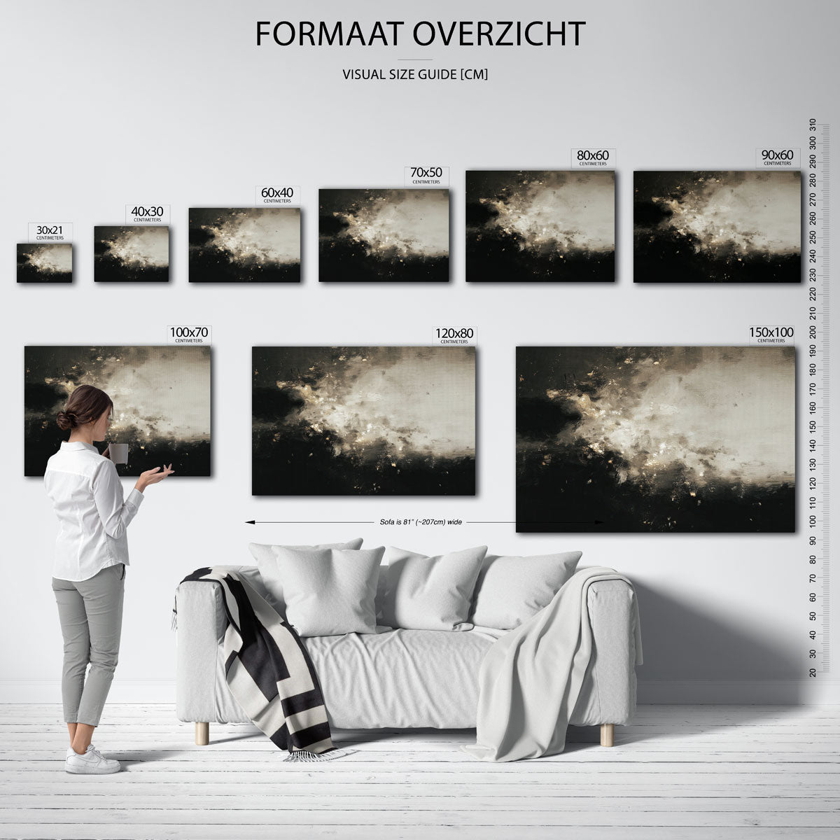 Abstracte zwart wit Poster