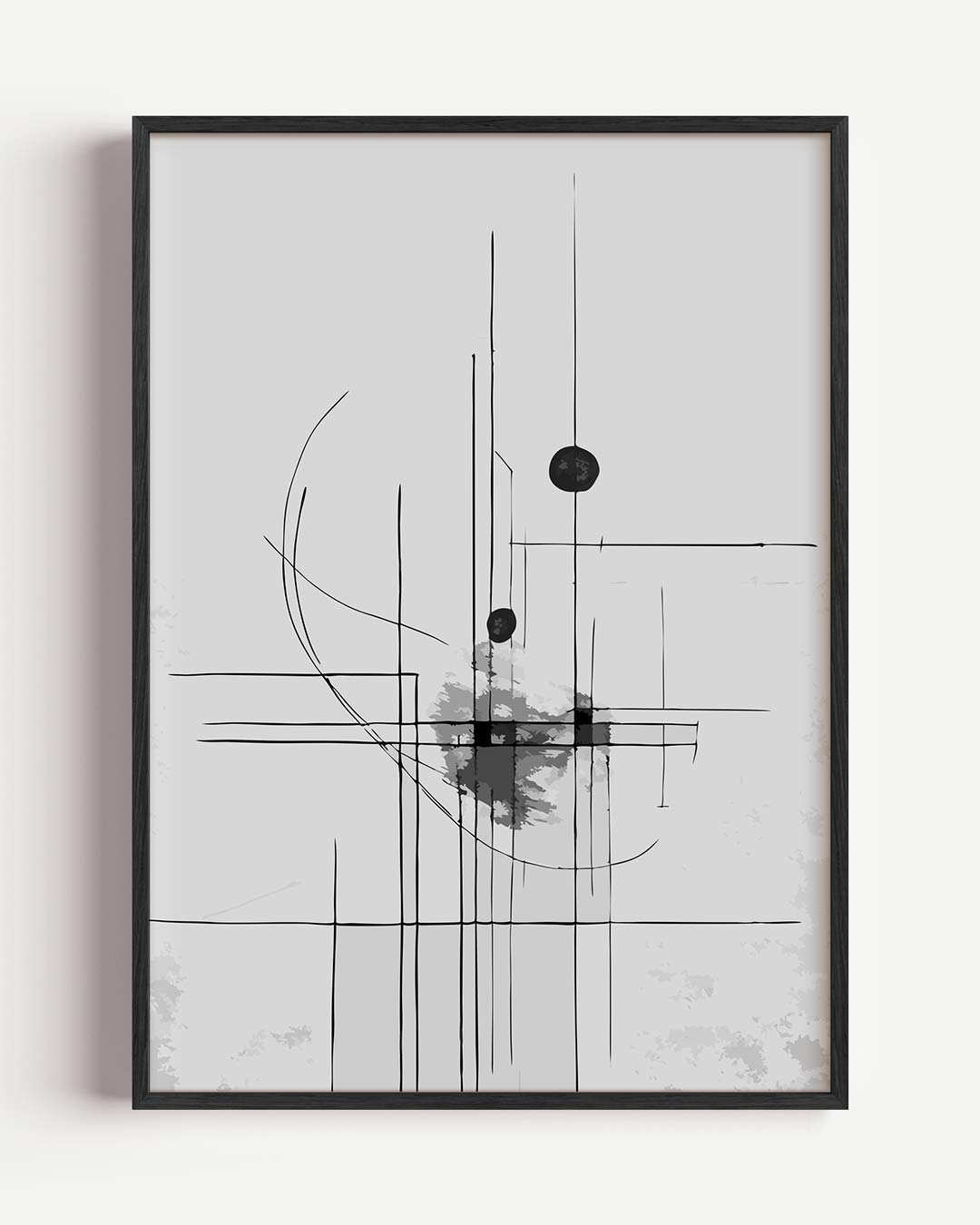 Abstracte Zwart-Wit Kunstposter-WallArtistic