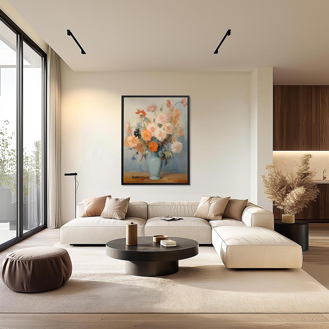 Bloemen in vaas Kunstwerk