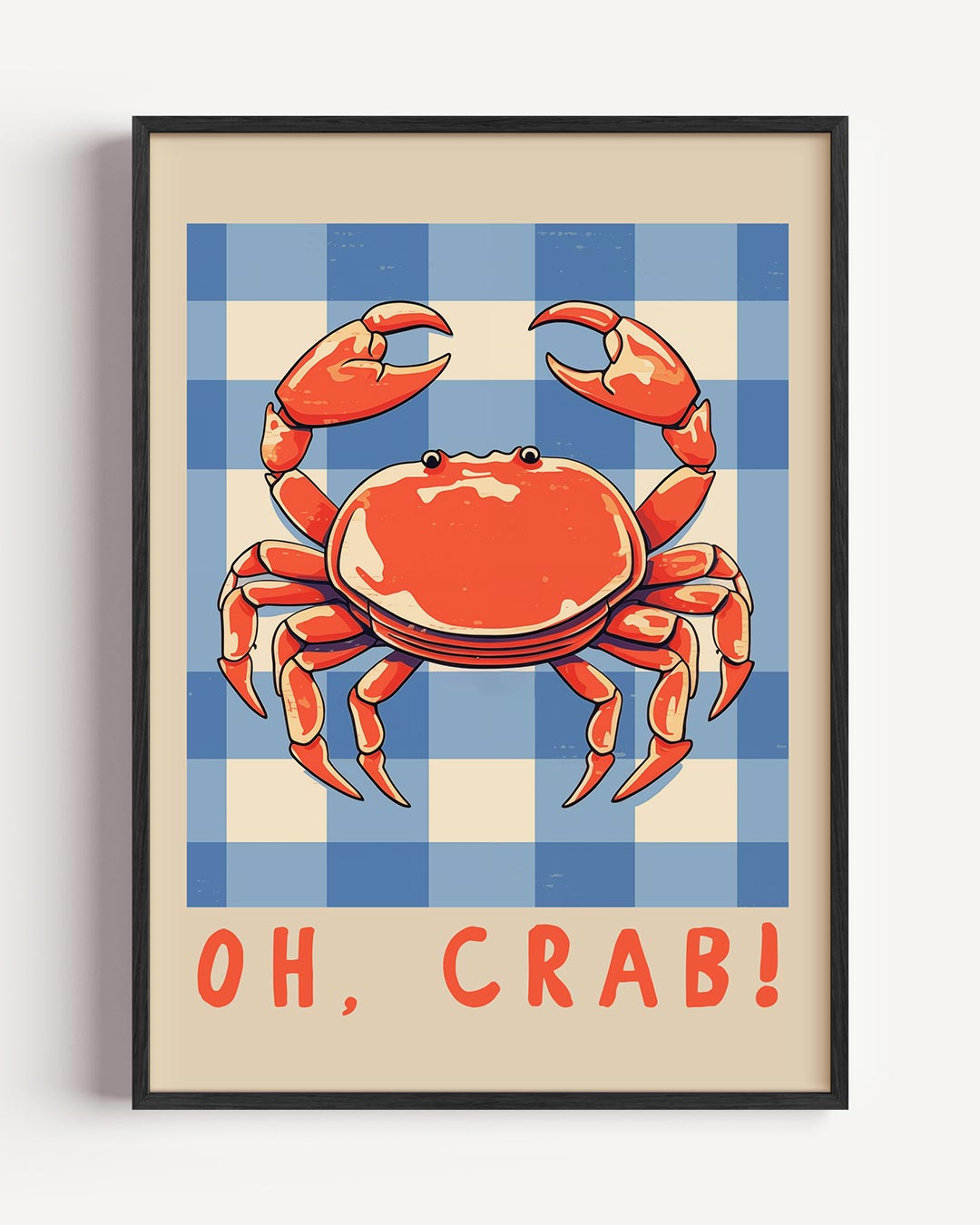 Oh Crab! Vintage Poster-WallArtistic