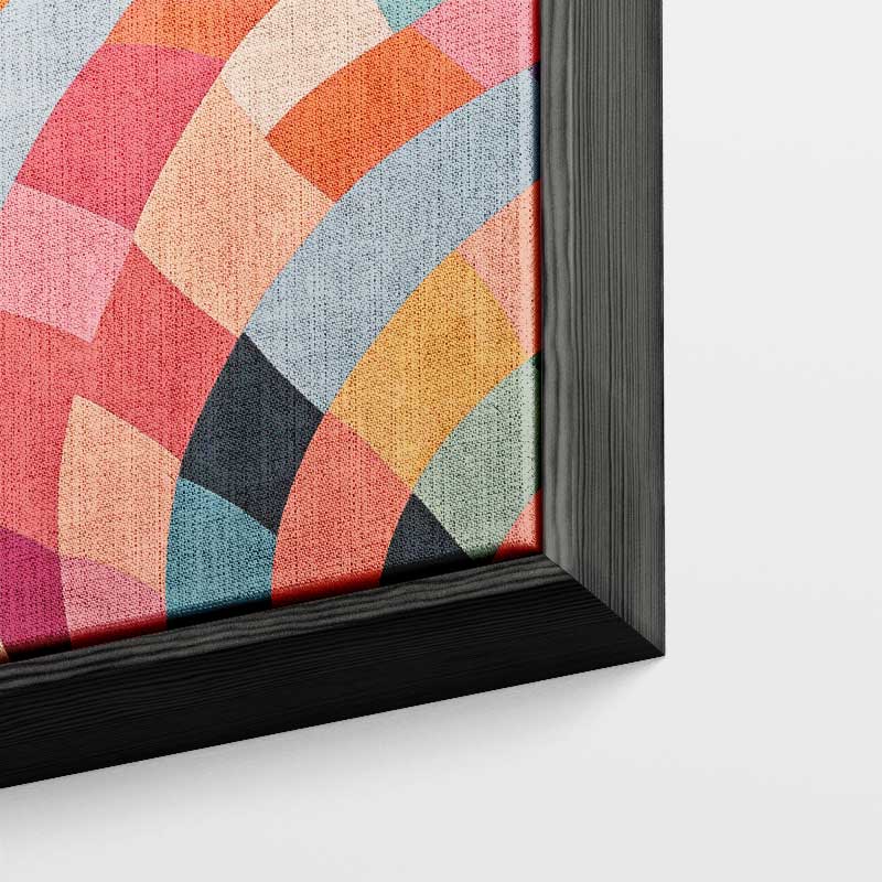 Kleurrijke Abstracte Harmonie Kunstwerk-canvas-dibond-plexiglas-wanddecoratie-WallArtistic